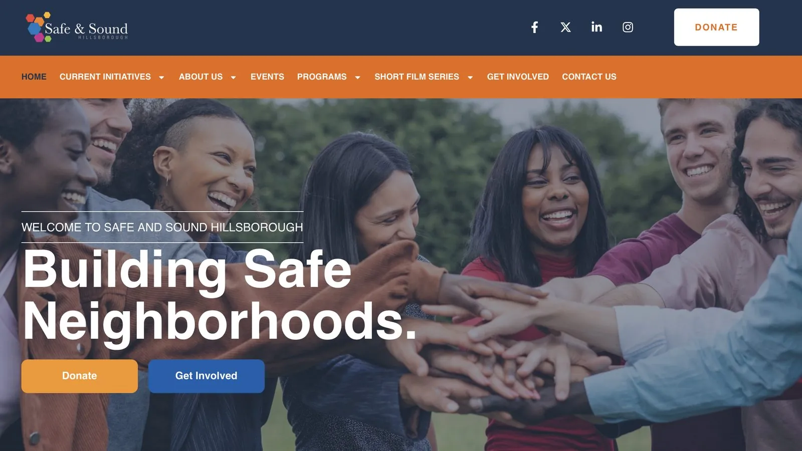 Safe & Sound Hillsborough website homepage