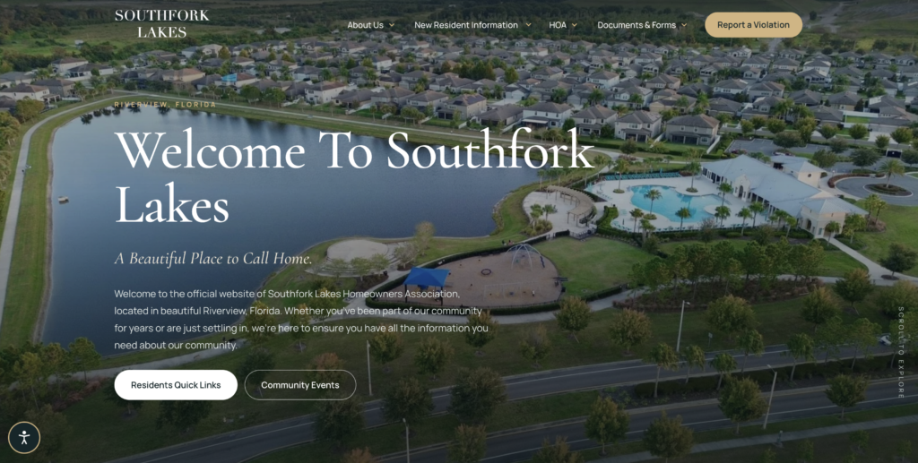 Página principal de Southfork Lakes Homeowners Association